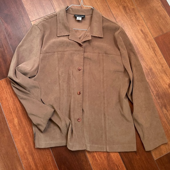Vintage - Briggs Faux Suede Light Weight Jacket Size 18 90s western - Picture 1 of 7